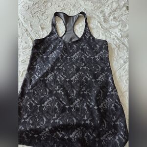 Lululemon Black Racerback Lace-Pattern Tank Top